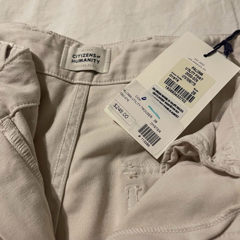 Citizens of Humanity Paloma Utility Pants Oyster Size 28 NWT - Picture 11 of 13